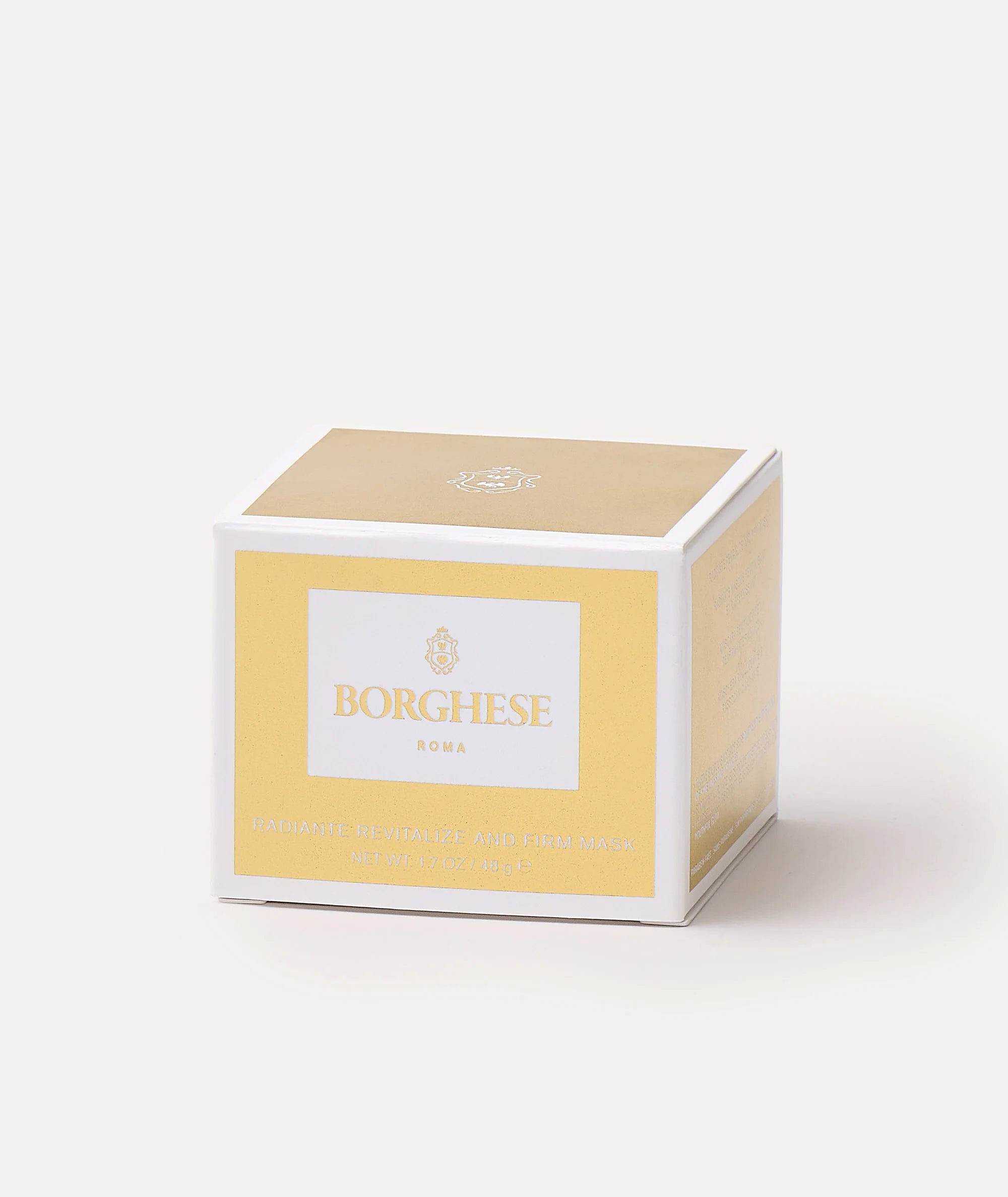 Borghese Radiante Revitalize and Firm Mask Packaging