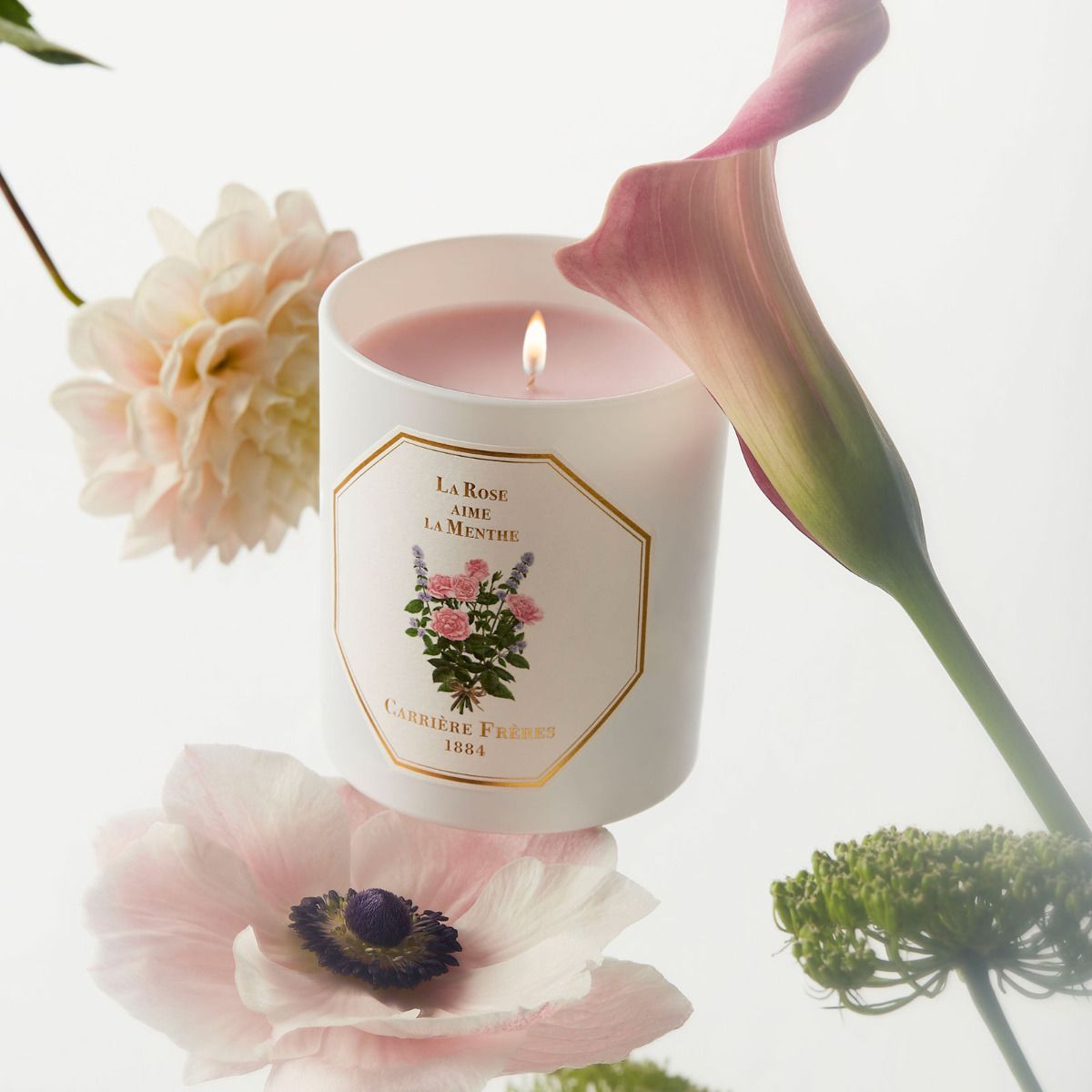 Carriere Freres La Rose aime la Menthe Candle Lifestyle