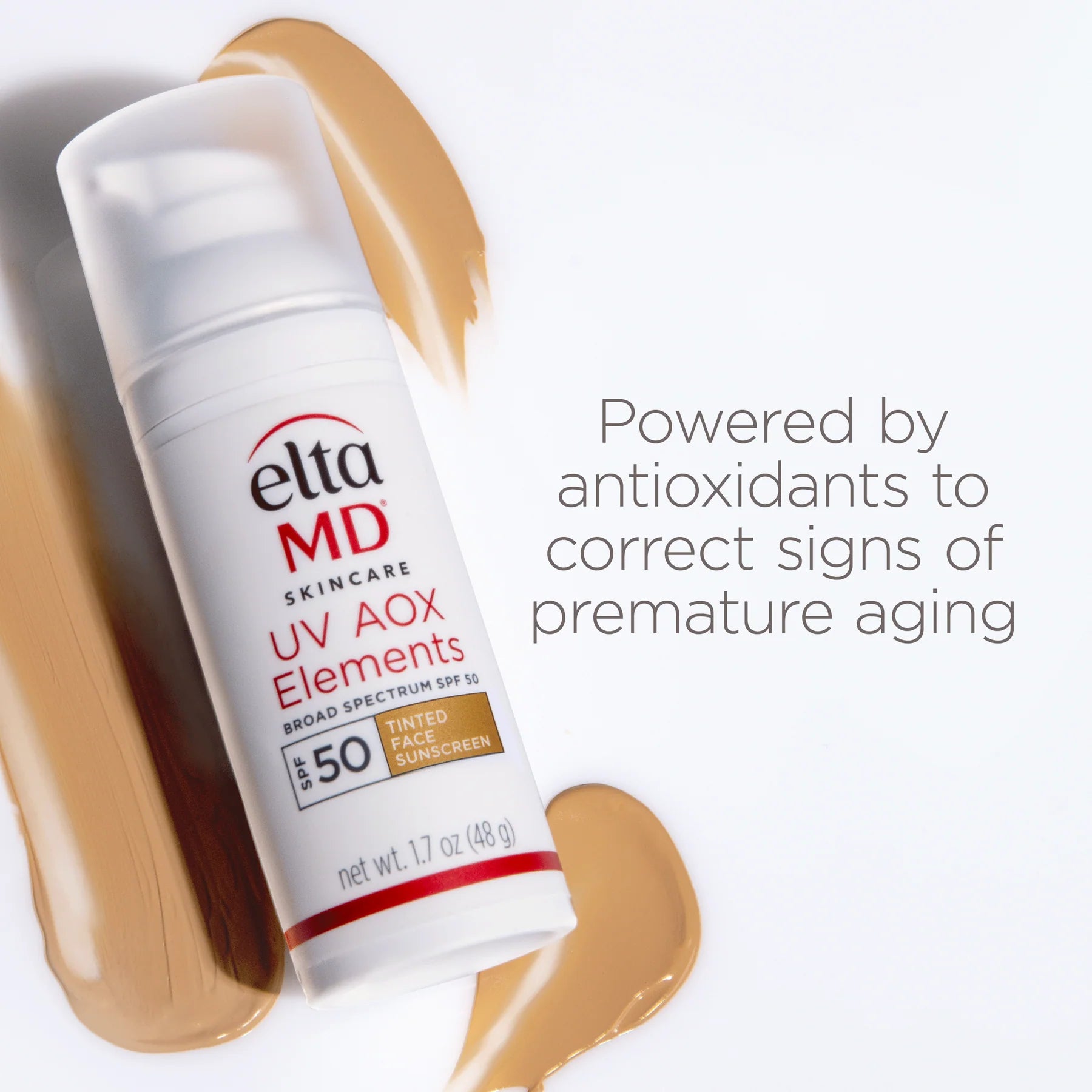 EltaMD UV AOX Broad Spectrum Sunscreen SPF 50 Swatch
