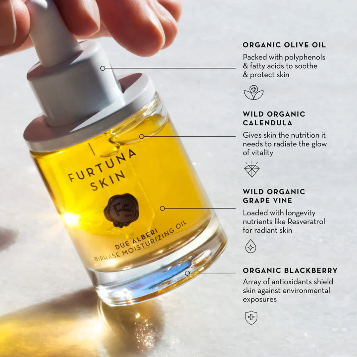 FurtunaSkinDueAlberiBiphaseMoisturizingOilIngredients