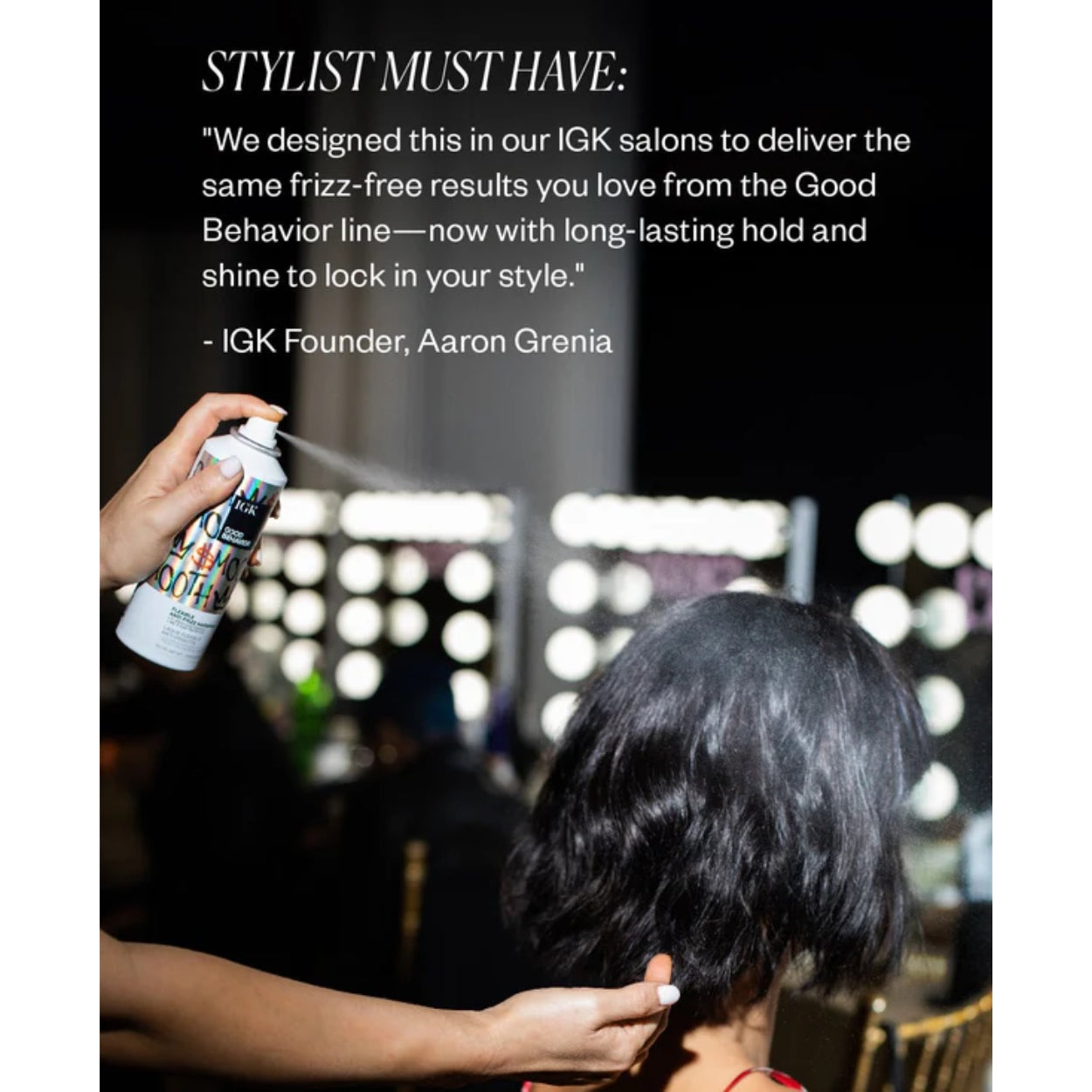 Good Behavior Flexible Anti Frizz Hairspray Features Image 2