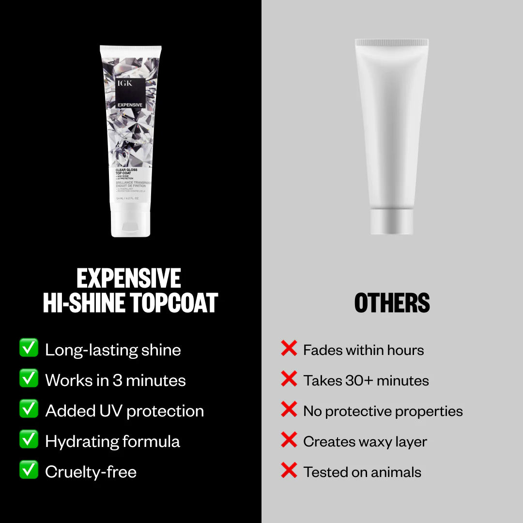 IGK Expensive High Shine Gloss Treatment Comparison