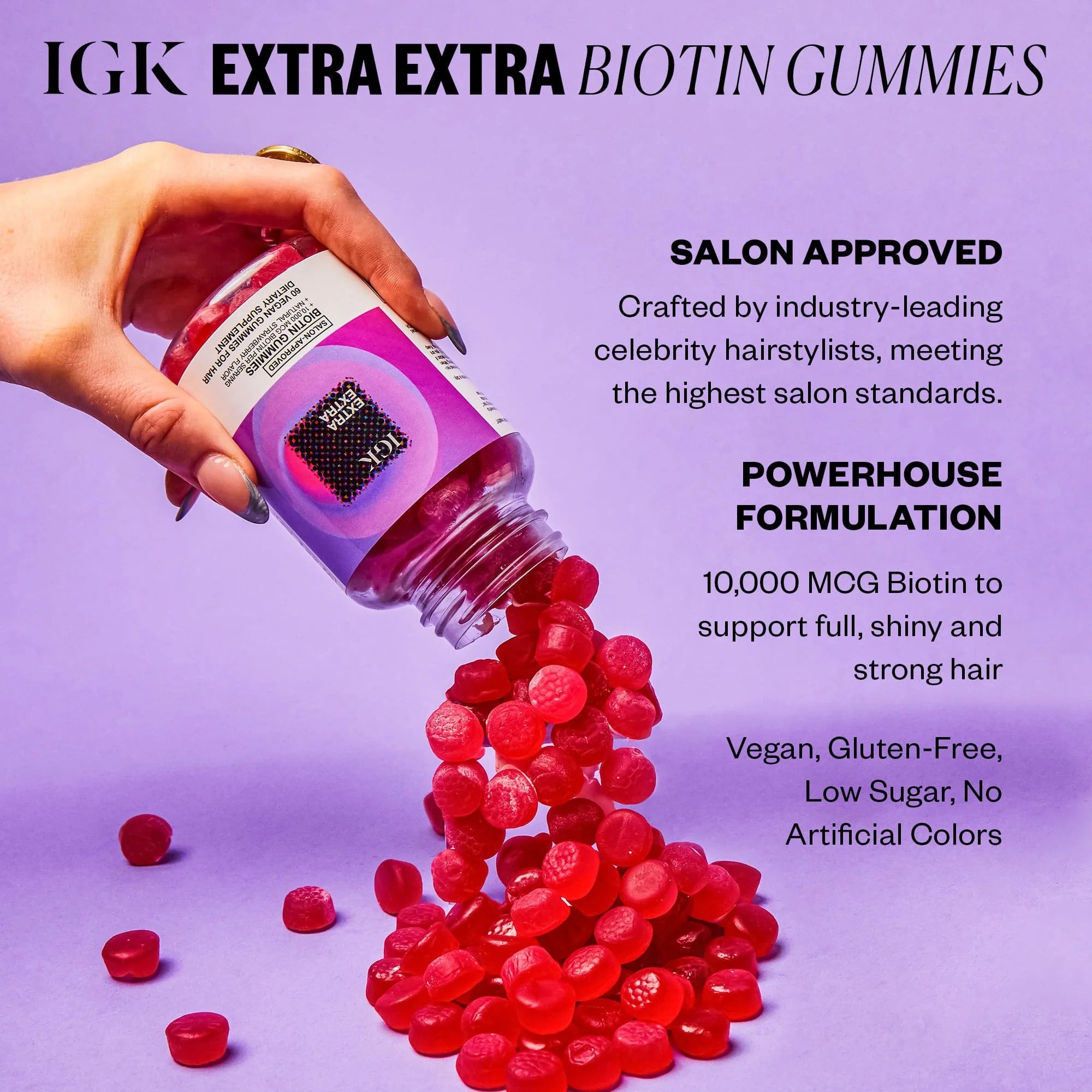 IGK Extra Extra Biotin Gummies Informational