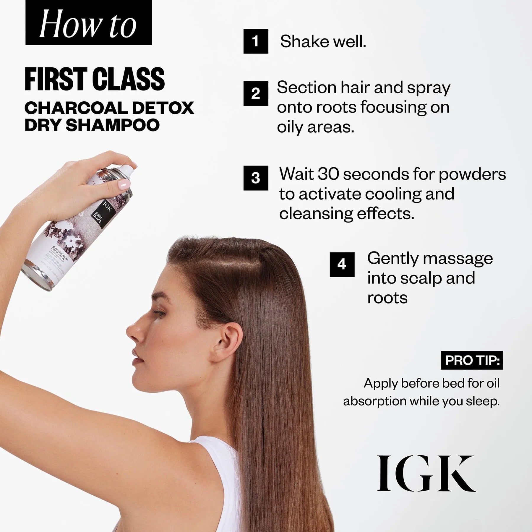 IGK First Class Dry Shampoo How To