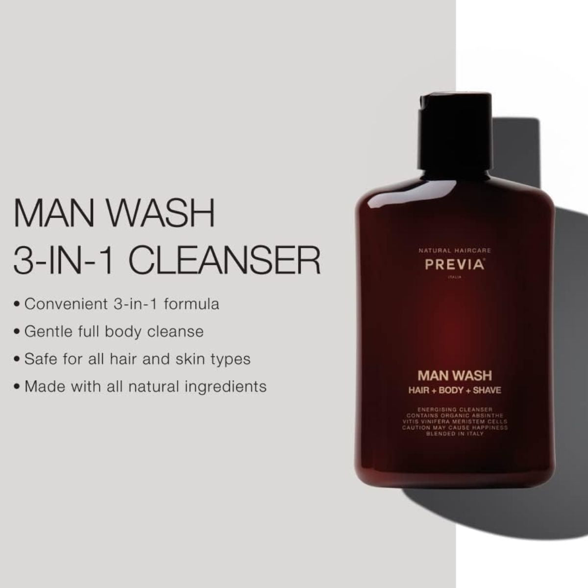 MAN Hair + Body + Shave 3-in-1 Wash 2