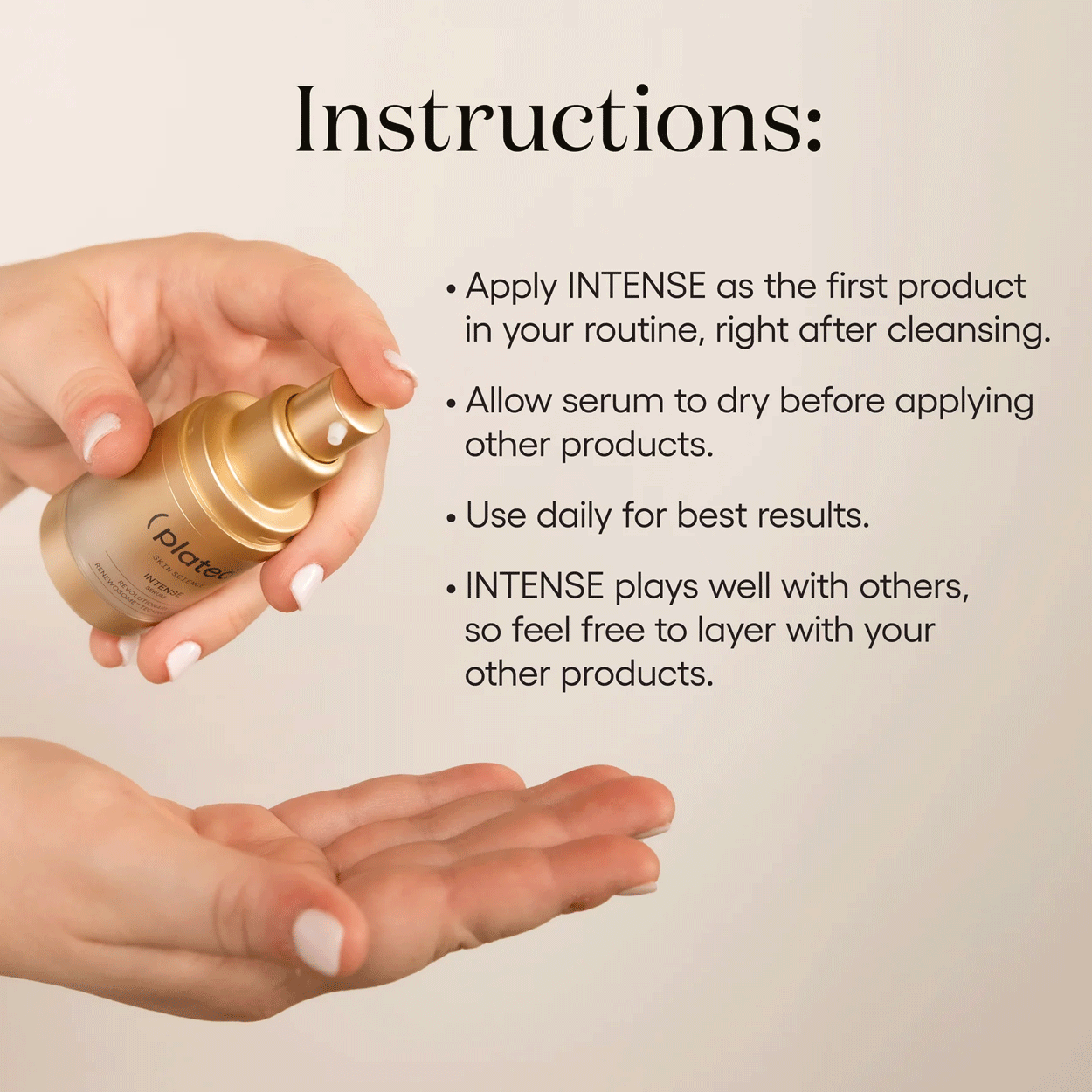 Plated Skin Science Intense Serum Instructions