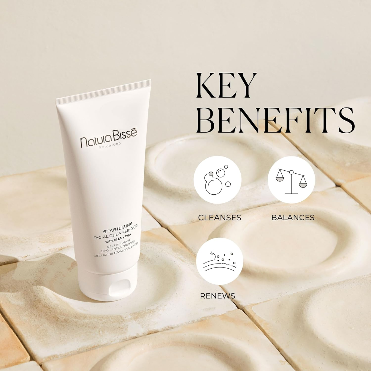 Stabilizing Facial Cleansing Gel With AHA + PHA Benefits Image 1
