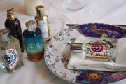 a photo of luxury perfumes assorted on a table