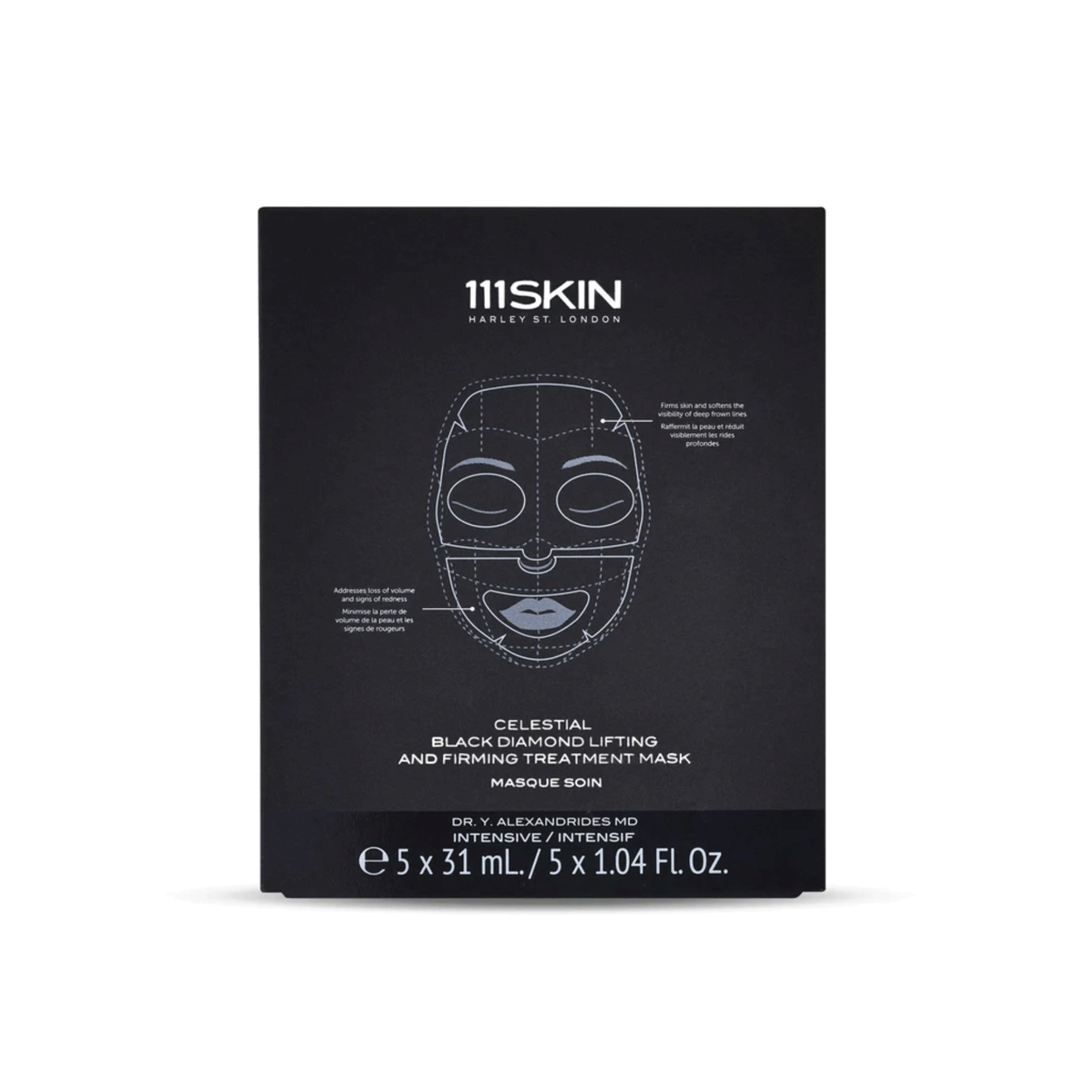 111Skin Celestial Black Diamond Lifting and Firming Treatment Mask Packaging