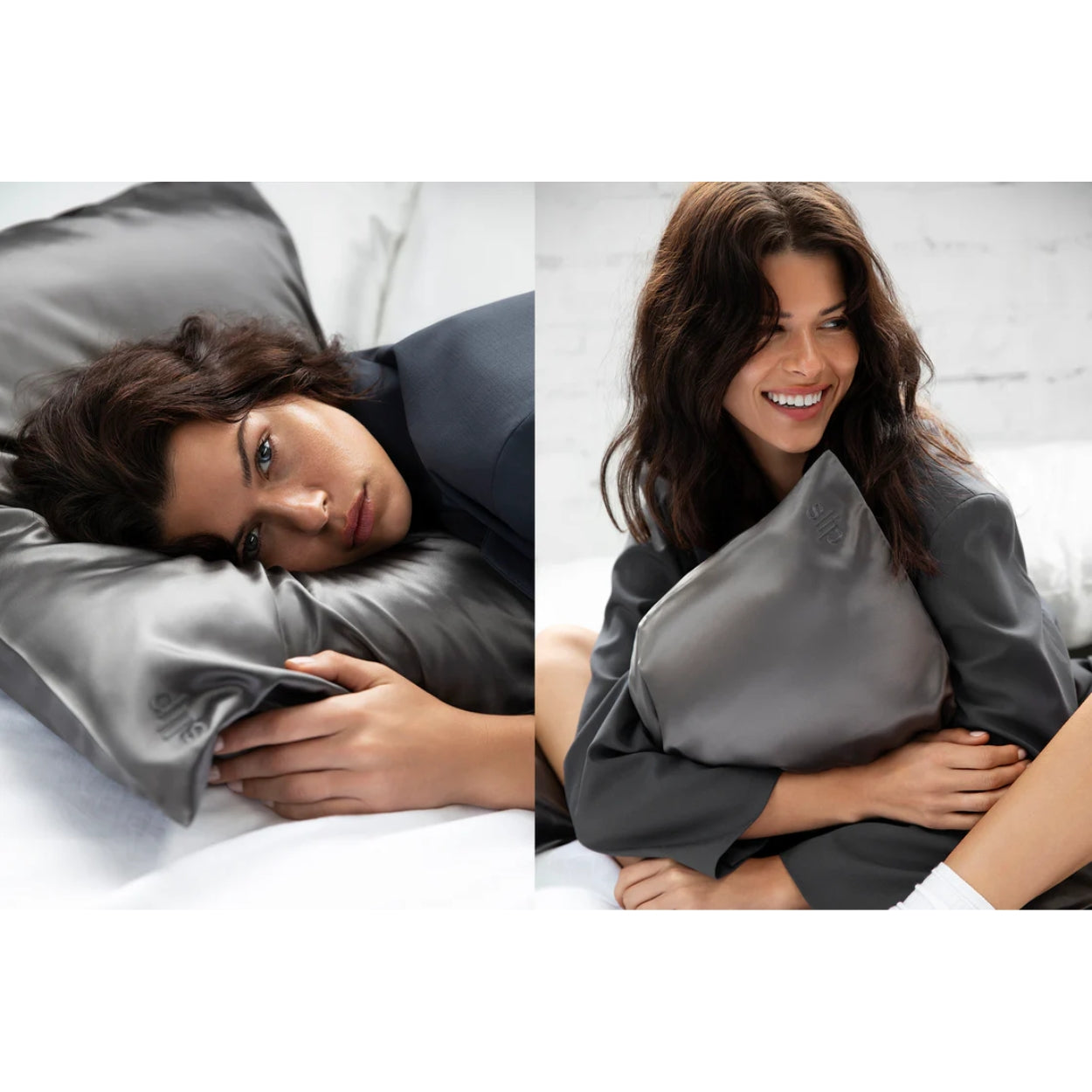 Slip King Pillowcase Charcoal