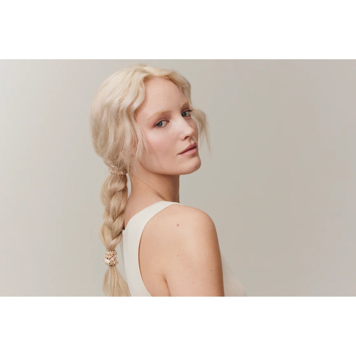 Back to Basics Blonde Skinny Scrunchies Lifestyle Image