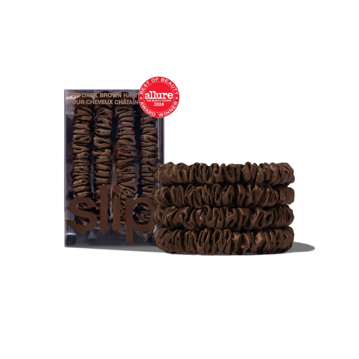 Back to Basics Dark Brown Skinny Scrunchies Hero Image