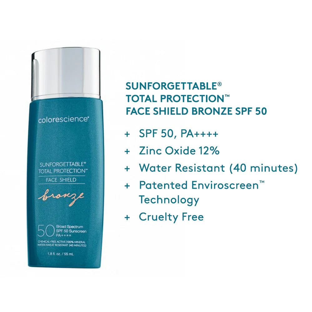 Colorescience Total Protection Face Shield Bronze SPF 50 Information