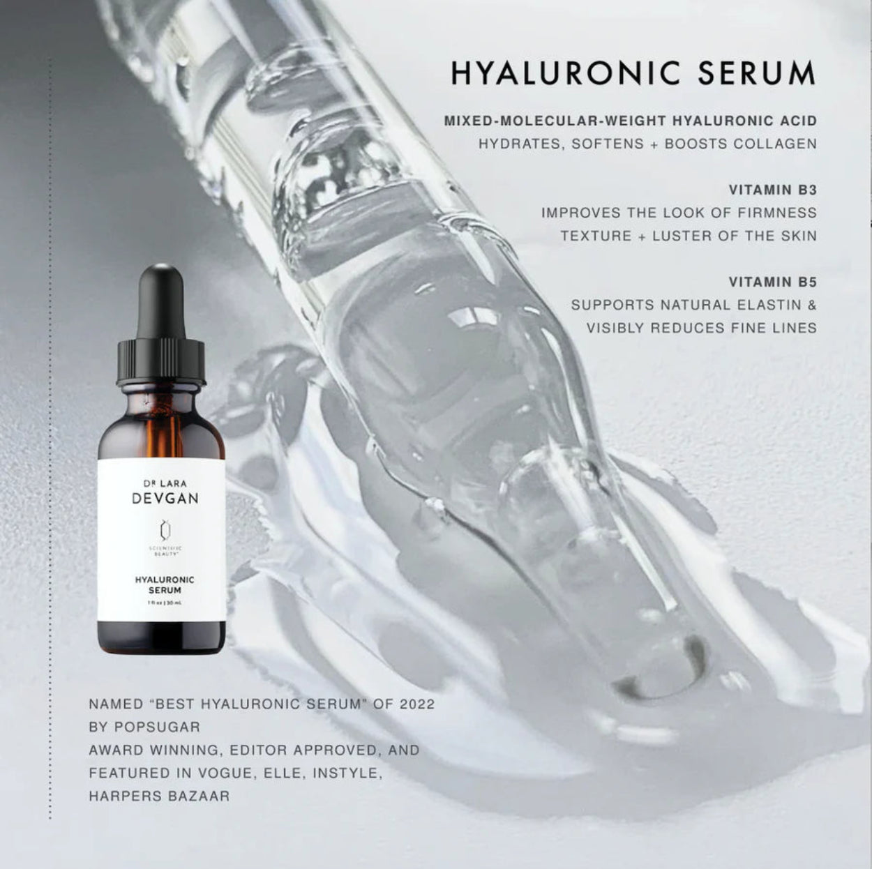 Dr. Lara Devgan Hyaluronic Serum Information