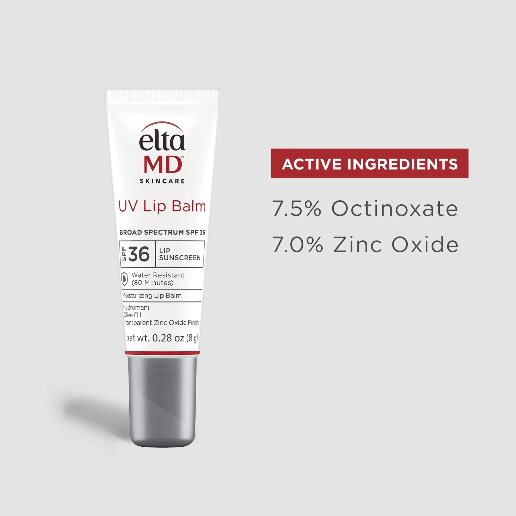 EltaMD UV Lip Balm Broad-Spectrum SPF 36 Active Ingredients