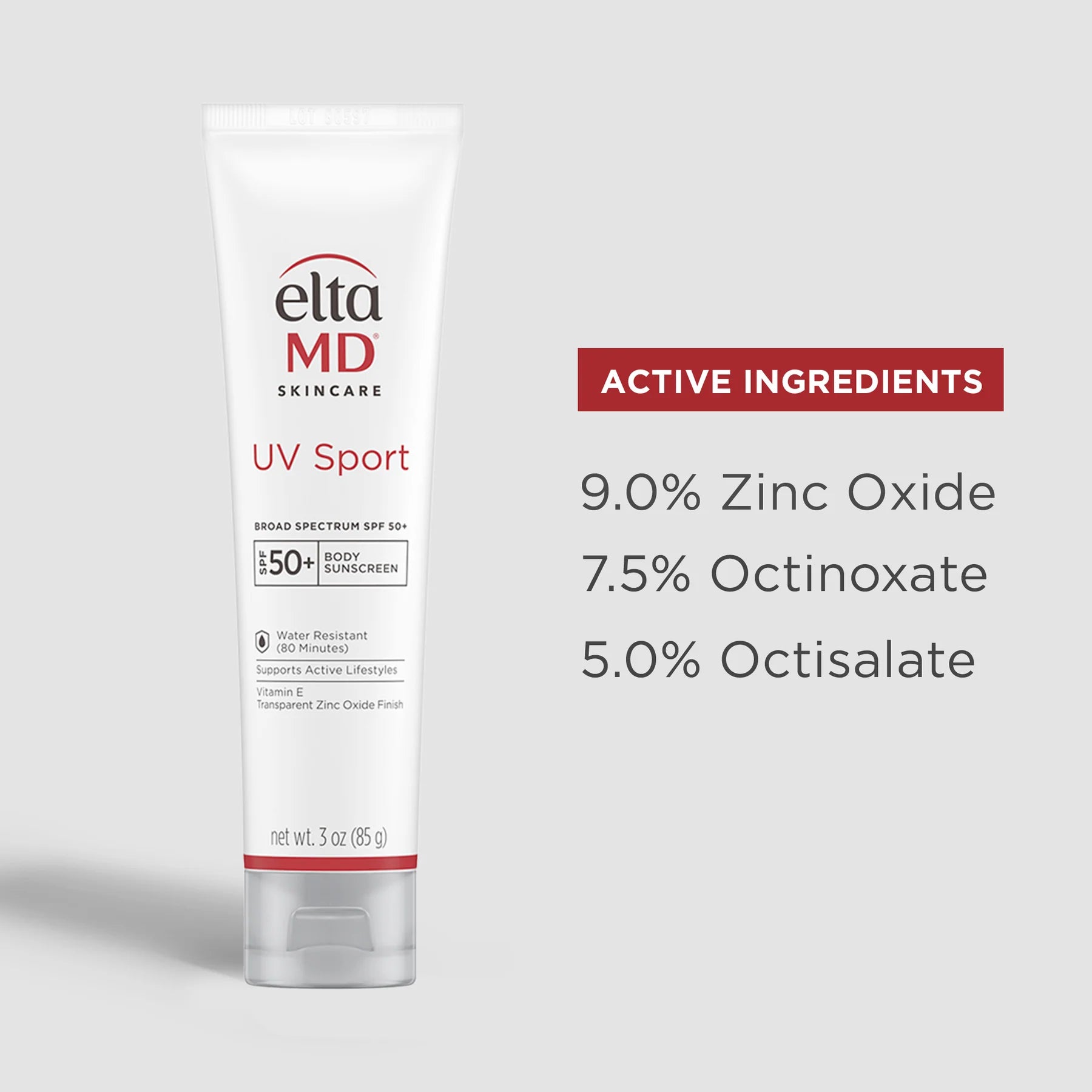 EltaMD UV Sport Broad-Spectrum SPF 50+
 Active Ingredients