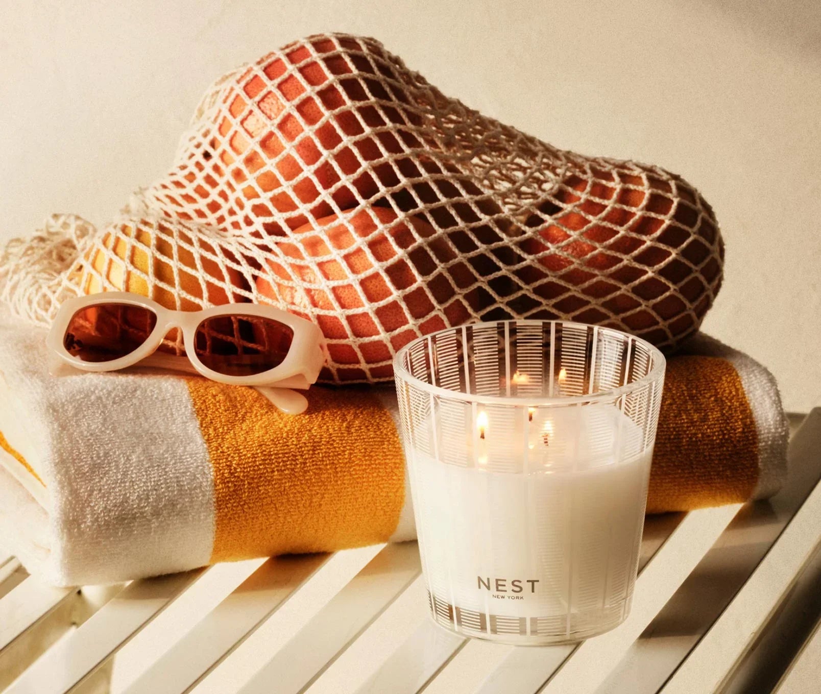 Grapefruit Decorative Luxury Candle 21.1 oz Lifestyle Image 1