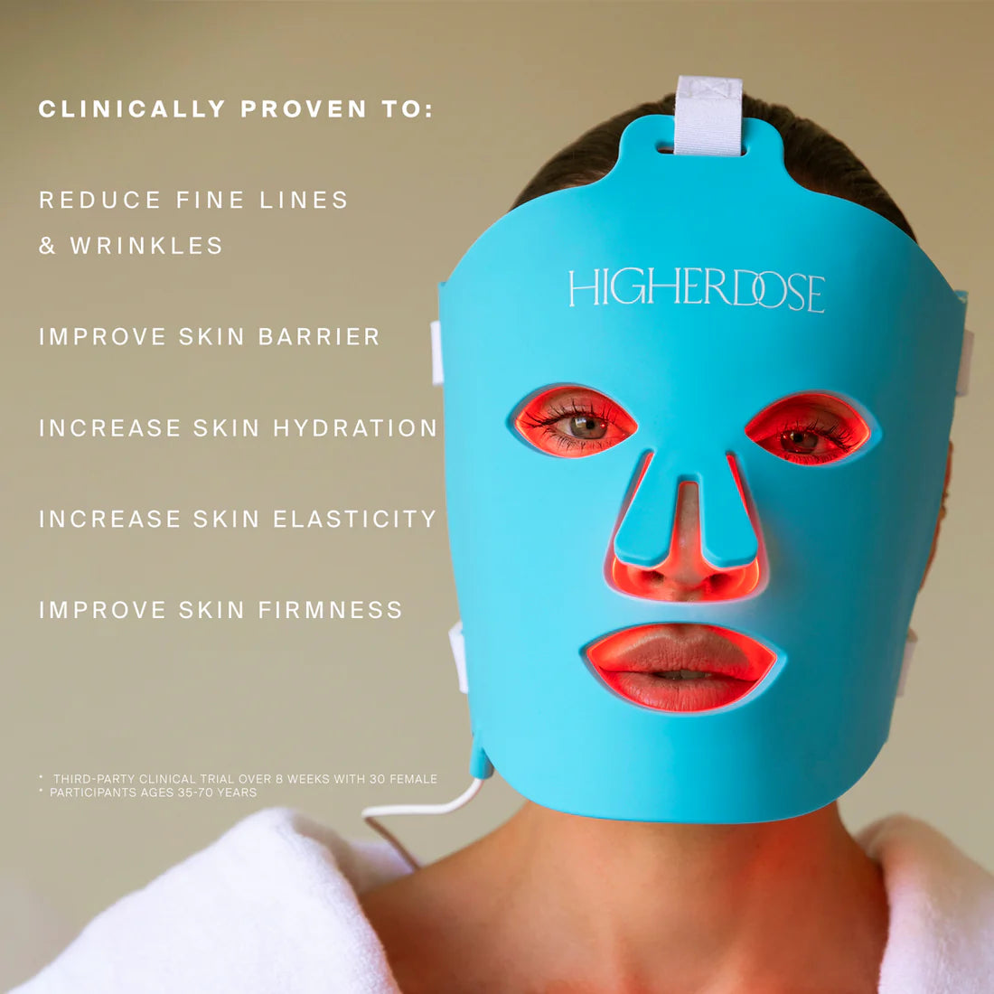 HigherDOSE Red Light Face Mask Benefits