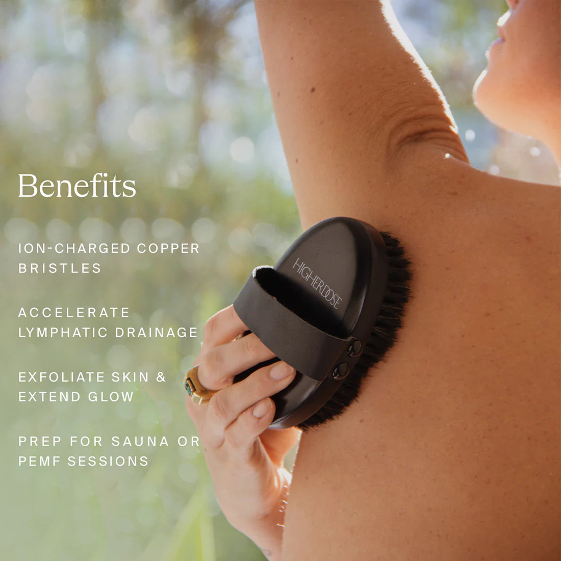 Supercharge Copper Body Brush + Oxytocin Oil Duo