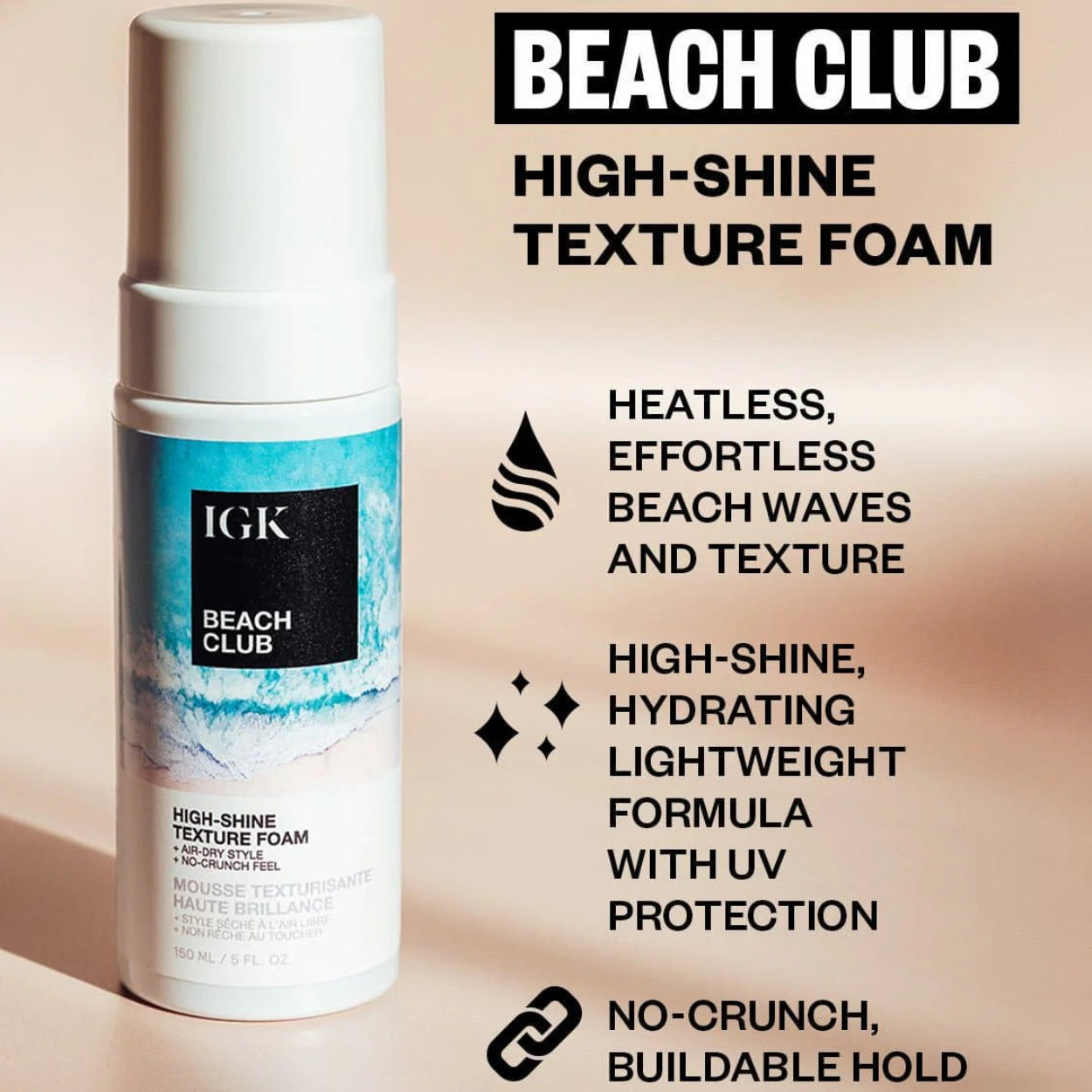 Beach Club High-Shine Texture Foam Benefits