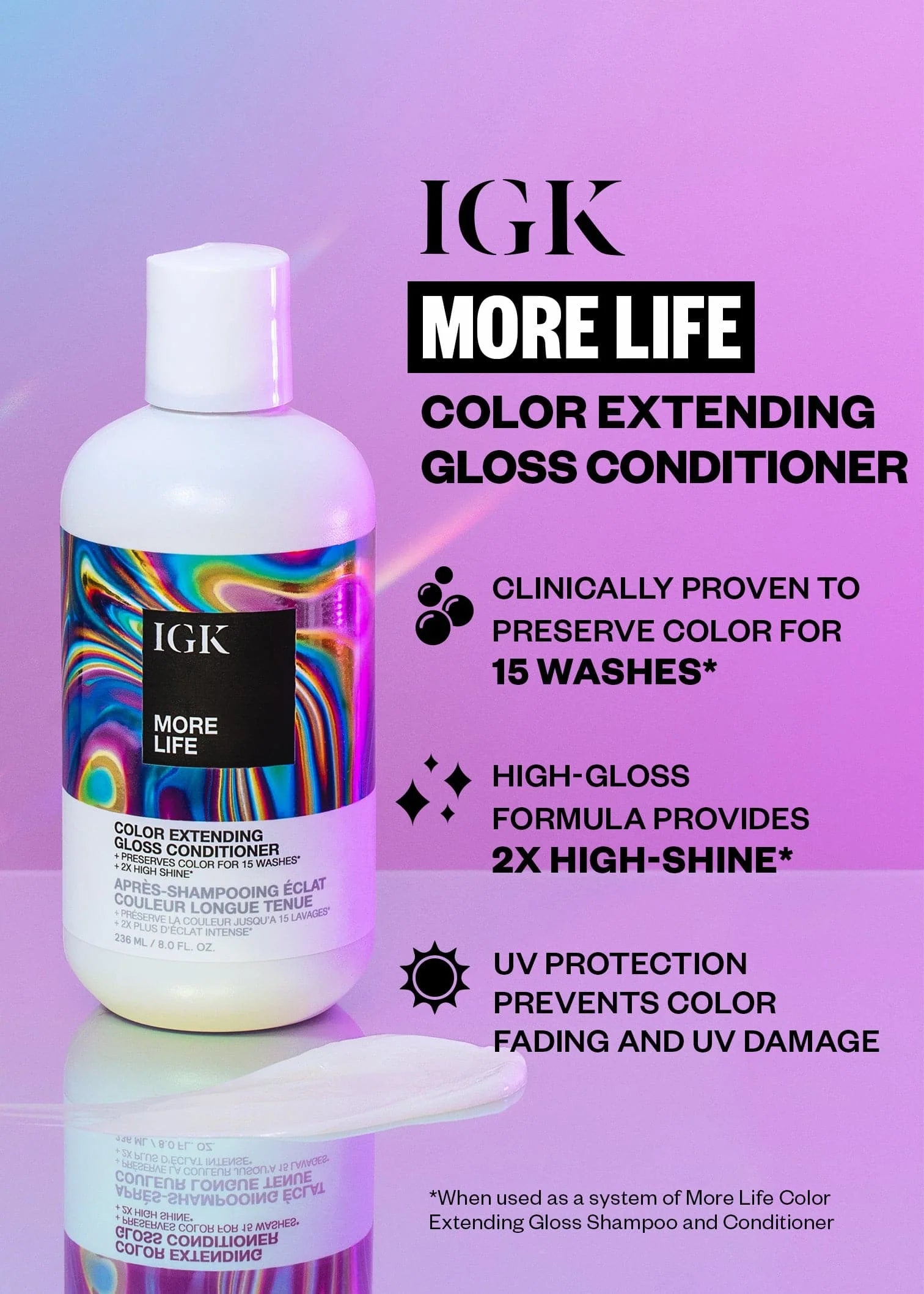 IGK More Life Color Extending Conditioner Benefits