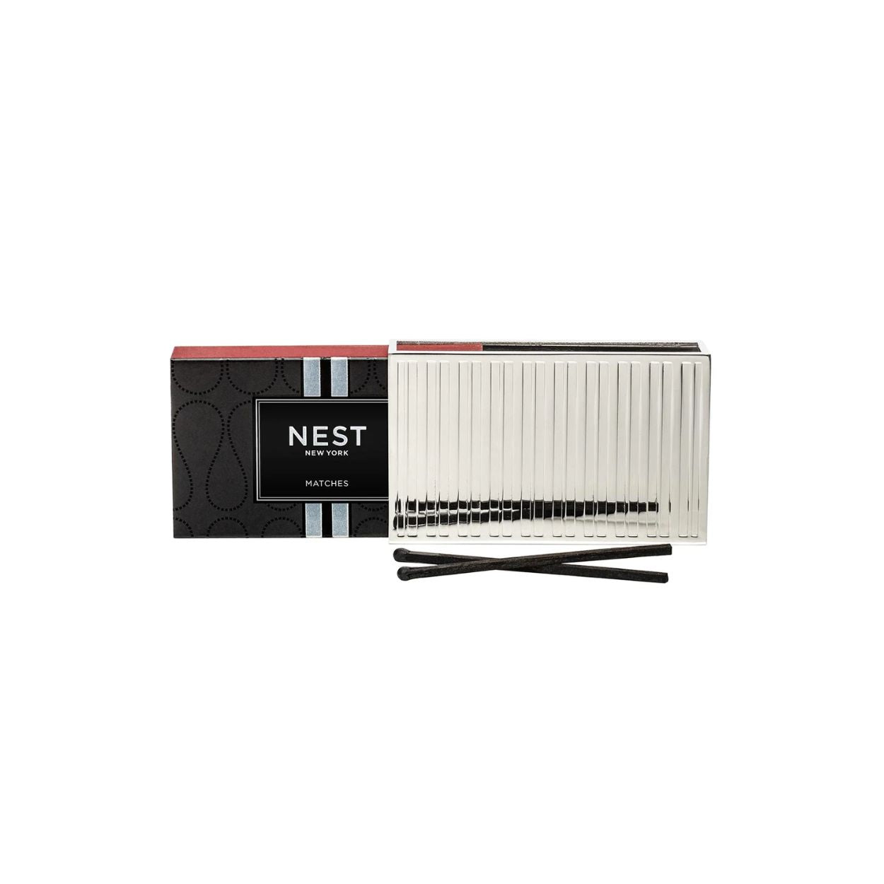 Silver Matchbox Holder Set
