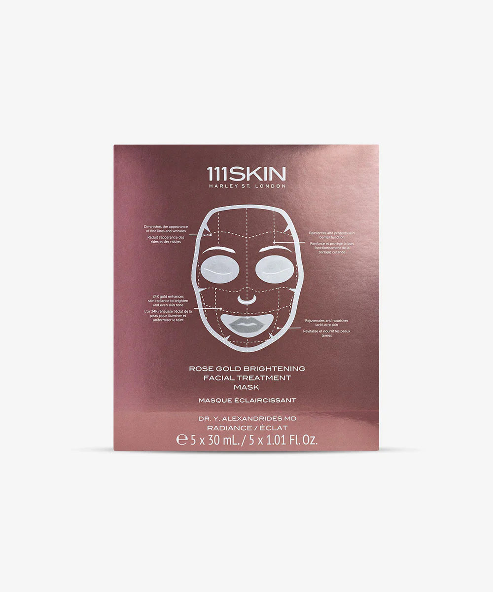 111Skin Rose Gold Brightening Facial Treatment Mask Packaging