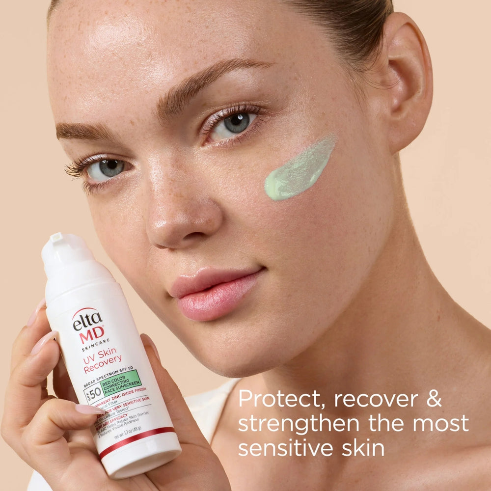 UV Skin Recovery Green Tint SPF 50 model Image